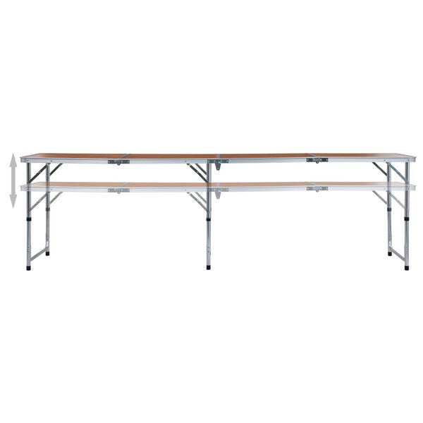 vidaXL Campingtafel inklapbaar 240x60 cm aluminium