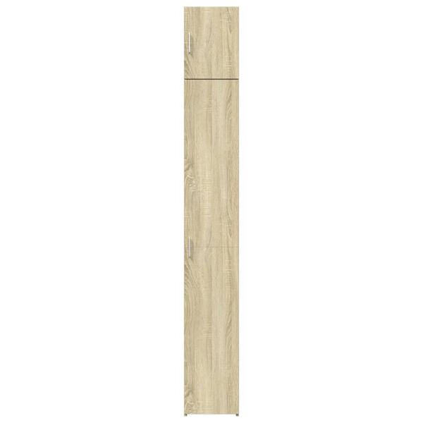 vidaXL Opbergkast smal 30x42,5x225 cm bewerkt hout sonoma eikenkleurig