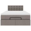 vidaXL Ottoman bed met matras 120x190 cm stof taupe