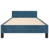 vidaXL Bedframe zonder matras 90x190 cm fluweel donkerblauw