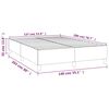 vidaXL Boxspring bed stof donkerbruin 140x200 cm