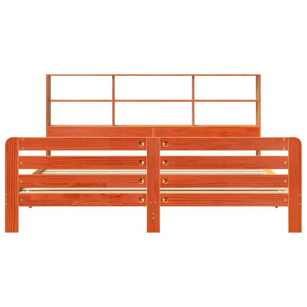 vidaXL Bedframe zonder matras massief grenenhout wasbruin 180x200 cm