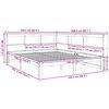 vidaXL Bed met boekenkast zonder matras grenenhout wasbruin 140x190 cm