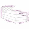 vidaXL Boxspringbed met matras Donkergrijs 90 x 190 cm Fluweel