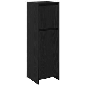 vidaXL Badkamer Kast Zwart Eiken 30 x 30 x 95 cm Bewerkt hout