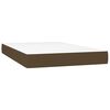 vidaXL Boxspring met matras en LED stof donkerbruin 120x190 cm