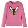 Kindershirt met lange mouwen 104 frambozenkleurig