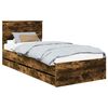 vidaXL Bedframe met lade Gerookt eiken 90 x 190 cm Ingenieurshout