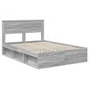 vidaXL Bedframe Grijs Sonoma 140 x 200 cm Massief grenenhout