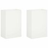 vidaXL Plantenbak 2 st Wit 50 x 30 x 75 cm Koudgewalst staal