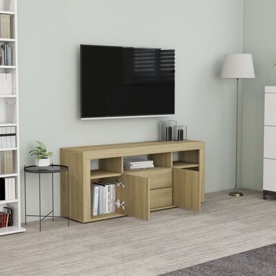 vidaXL Tv-meubel 120x30x50 cm bewerkt hout sonoma eikenkleurig