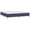 vidaXL Boxspring met matras stof blauw 200x200 cm