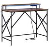 vidaXL Bureau Gerookt eiken 100 x 50 x 86,5 cm Bewerkt hout