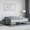 vidaXL Bedframe met hoofd- en voeteneinde&nbsp;metaal wit 183x213 cm