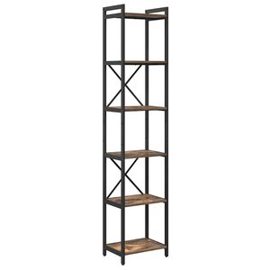vidaXL Boekenkast Gerookt eiken 40 x 30 x 189,5 cm Bewerkt hout