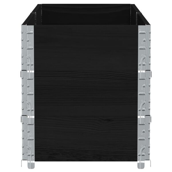 vidaXL Plantenbak 150x50 cm massief grenenhout zwart