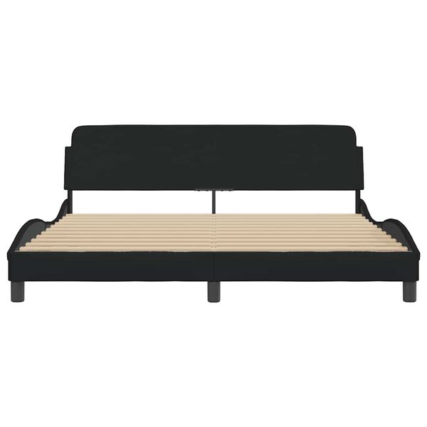 vidaXL Bedframe "Dover" stof zwart 180x200 cm