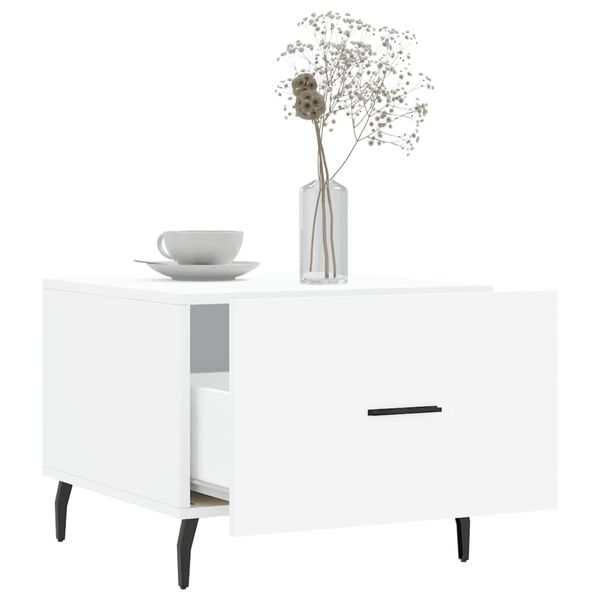 vidaXL Salontafel 50x50x40 cm bewerkt hout wit