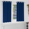 vidaXL Zwart-out Gordijnen met Ringen 2 pcs Donkerblauw 175 x 140 cm
