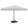 Parasol met draagbare voet aluminium (wit)