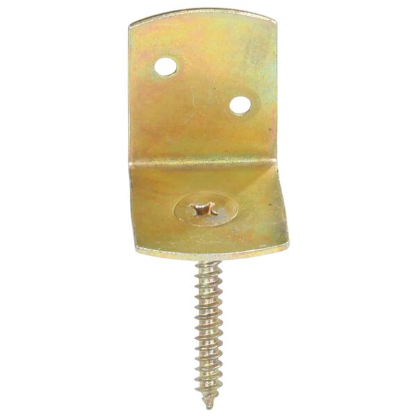 vidaXL Hekpaneelbeugels 48 st L-vorm gegalvaniseerd metaal