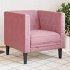 vidaXL Fauteuil Chesterfield-stijl fluweel roze