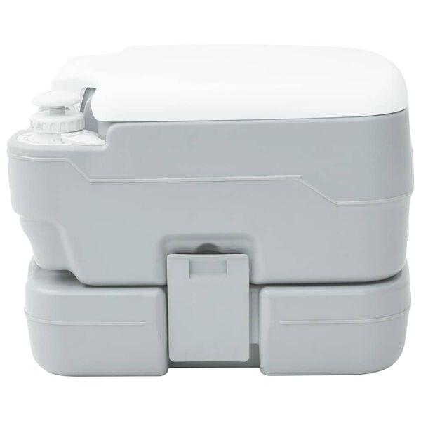 vidaXL Camping Toilet Grijs en Wit 41,5 x 36,5 x 30 cm Polyetheen