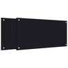 vidaXL Spatschermen keuken 2 st 80x40 cm gehard glas zwart