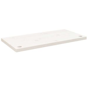 vidaXL Bureaublad 80x40x2,5 cm massief grenenhout wit