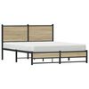 vidaXL Bedframe zonder matras metaal sonoma eikenkleurig 137x190 cm