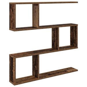 vidaXL Wandplank Oud hout 80 x 12 x 79,5 cm Bewerkt hout