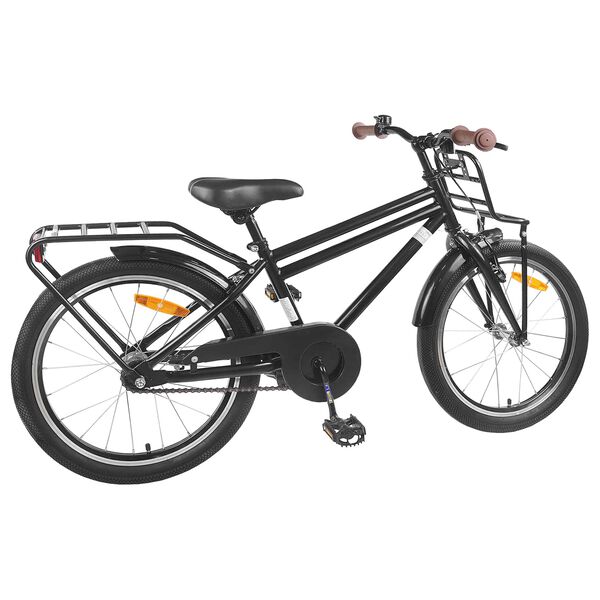 vidaXL Kinderfiets 18 Inch voor 5-7 jaar Zwart