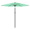 vidaXL Parasol met stalen paal 223x223x213 cm groen