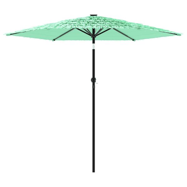 vidaXL Parasol met stalen paal 223x223x213 cm groen