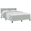 vidaXL Boxspringbed met hoofdeinde Lichtgrijs 190 x 140 cm Fluweel