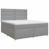 vidaXL Boxspringbed met matras Lichtgrijs 180 x 200 cm Stof