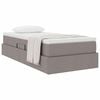 vidaXL Opslag bed met matras met matras Taupe 90 x 200 cm Polyester