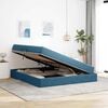 vidaXL Opbergbed met matras Donkerblauw 160 x 200 cm Fluweel