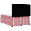 vidaXL Boxspring met matras fluweel roze 140x190 cm