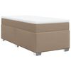 vidaXL Boxspring met matras kunstleer cappuccinokleurig 90x190 cm