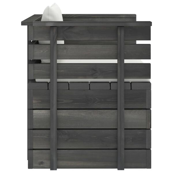 vidaXL 12-delige Loungeset pallet met kussens massief grenenhout