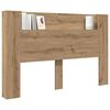 vidaXL Hoofdbord Artisan Eiken 160 x 17 x 104,5 cm Bewerkt hout