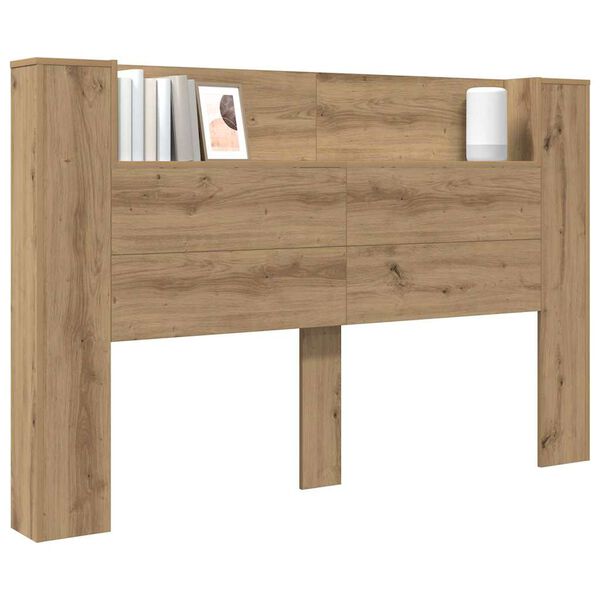 vidaXL Hoofdbord Artisan Eiken 160 x 17 x 104,5 cm Bewerkt hout