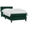 vidaXL Boxspring met matras fluweel donkergroen 80x220 cm