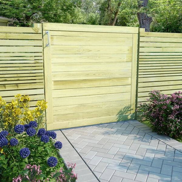 vidaXL Poort 100x100 cm ge&iuml;mpregneerd grenenhout