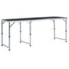 vidaXL Campingtafel inklapbaar 180x60 cm aluminium grijs