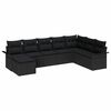 vidaXL Tuin Sofa Set 8 st Zwart poly rattan