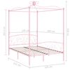 vidaXL Hemelbedframe metaal roze 120x200 cm