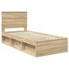 vidaXL Bedframe Sonoma Eiken 90 x 190 cm Massief grenenhout