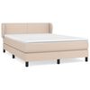 vidaXL Boxspring met matras kunstleer cappuccinokleurig 140x190 cm